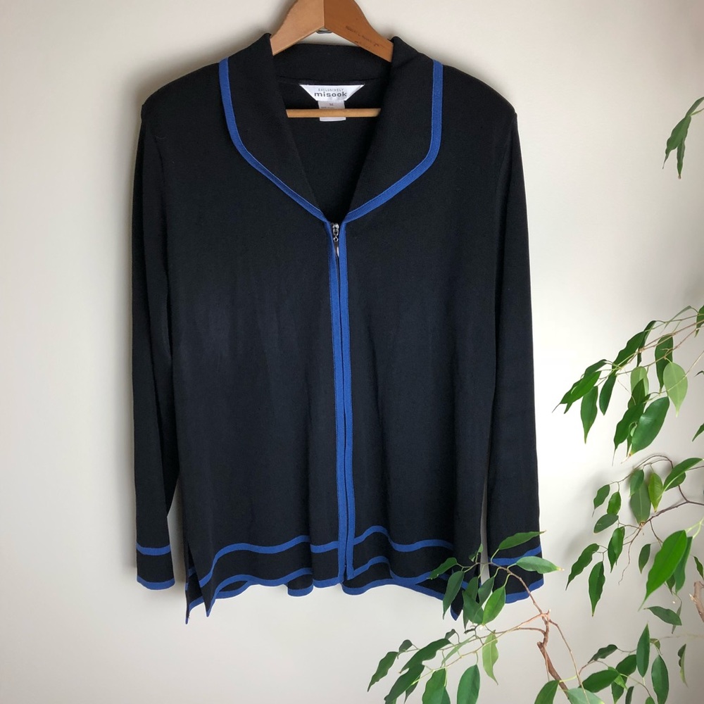 Exclusively Misook Zip front Cardigan